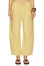 view 1 of 6 Theo Drawstring Poplin Pant in Light Tumeric