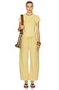 view 5 of 6 Theo Drawstring Poplin Pant in Light Tumeric