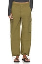view 1 of 6 Petra Drawstring Harem Cargo Pant in Deep Moss