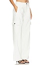 view 2 of 5 Brynn Pant in Le Blanc Pinstripe