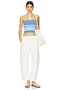 view 5 of 6 Sabrina Curved Utility Pant in White