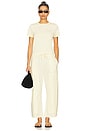 view 5 of 6 Theo Drawstring Poplin Pant in Lemonade