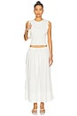 view 5 of 6 Noelle Poplin Maxi Skirt in Le Blanc
