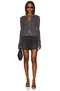 view 6 of 7 Daisy Low Slung Mini Skirt in Caviar