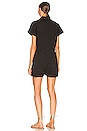 view 3 of 3 Parker Short Sleeve Romper in Fade to Black