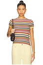 view 1 of 5 Selene Multicolor Sweater Tee in Multi Stripe