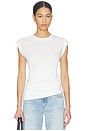 view 1 of 5 Nya Draped Tee Shirt in Le Blanc