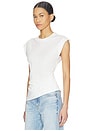 view 3 of 5 Nya Draped Tee Shirt in Le Blanc