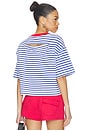 view 1 of 5 Mae Cropped Tee Shirt in Maritime Red