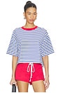view 2 of 5 Mae Cropped Tee Shirt in Maritime Red