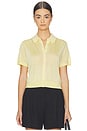 view 1 of 4 Lucca Short Sleeve Polo Sweater Top in Pale Yellow