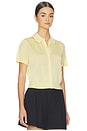 view 2 of 4 Lucca Short Sleeve Polo Sweater Top in Pale Yellow