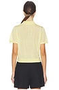view 3 of 4 Lucca Short Sleeve Polo Sweater Top in Pale Yellow