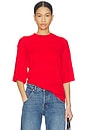 view 1 of 4 Tarra Featherweight Sweater Tee Shirt in Maraschino