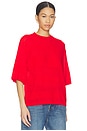 view 2 of 4 Tarra Featherweight Sweater Tee Shirt in Maraschino