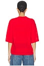 view 3 of 4 Tarra Featherweight Sweater Tee Shirt in Maraschino