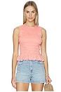 view 1 of 4 Phoebe Smocked Tank in Coral Rose
