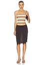 view 4 of 4 Beverly Tube Top in Desert Egret Stripe