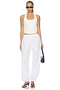 view 4 of 4 Nattie Modal Halter Tank Top in Soft White