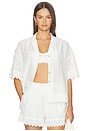 view 1 of 6 Maliah Silk Blend Camp Shirt in Soft White