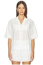 view 2 of 6 Maliah Silk Blend Camp Shirt in Soft White