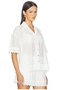 view 3 of 6 Maliah Silk Blend Camp Shirt in Soft White