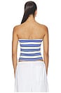 view 3 of 4 Beverly Tube Top in Egyptian Blue Stripe