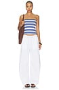view 4 of 4 Beverly Tube Top in Egyptian Blue Stripe