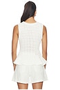 view 3 of 5 Anna Peplum Sweater Tank in White
