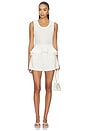 view 4 of 5 Anna Peplum Sweater Tank in White