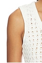 view 5 of 5 Anna Peplum Sweater Tank in White