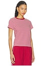 view 2 of 5 Alba Baby Tee in Racer Red Stripe