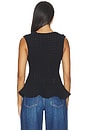 view 3 of 4 Anna Peplum Sweater Tank Top in Black
