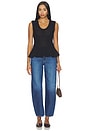 view 4 of 4 Anna Peplum Sweater Tank Top in Black