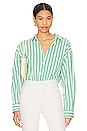 view 1 of 5 Sloane Button Up Shirt in Clover Stripe