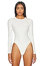 view 2 of 5 Bailey Long Sleeve Crew Neck Bodysuit in Le Blanc