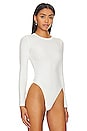 view 3 of 5 Bailey Long Sleeve Crew Neck Bodysuit in Le Blanc
