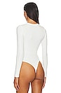 view 4 of 5 Bailey Long Sleeve Crew Neck Bodysuit in Le Blanc