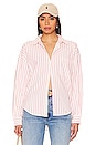 view 1 of 5 CAMISA OVERSIZE CON BOTONES SLOANE in Rose Multi Stripe