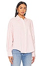 view 2 of 5 Sloane Oversized Button Down Shirt in Rose Multi Stripe