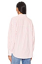 view 3 of 5 Sloane Oversized Button Down Shirt in Rose Multi Stripe