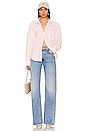 view 4 of 5 Sloane Oversized Button Down Shirt in Rose Multi Stripe
