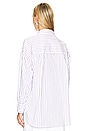 view 3 of 5 Rena Button Up Top in Violette Stripe