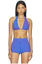 view 1 of 5 X The Chemo Club Lolo Halter Bikini Top in Hot Girl Stripe