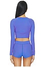 view 4 of 5 X The Chemo Club Melanie Rashguard in Hot Girl Stripe