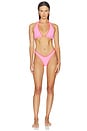 view 4 of 4 TOP DE BIKINI HALTER EN CONTRASTE LOLO in Radiant Pink