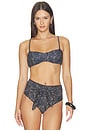 view 1 of 4 Joyce Bandeau Bikini Top in Quiet Leopard