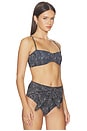 view 2 of 4 Joyce Bandeau Bikini Top in Quiet Leopard