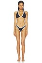 view 5 of 5 Lolo Contrast Halter Bikini Top in Essential Black