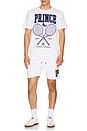 view 3 of 5 Brushed Fleece Short in White